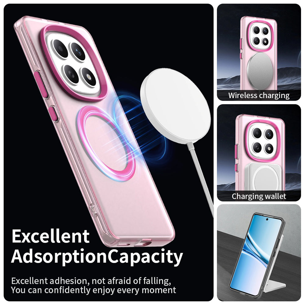 Ovitek MagSafe za Xiaomi Poco M8 / Redmi Note 15 5G / Note 15 4G, Techsuit, CandyCase, Roza