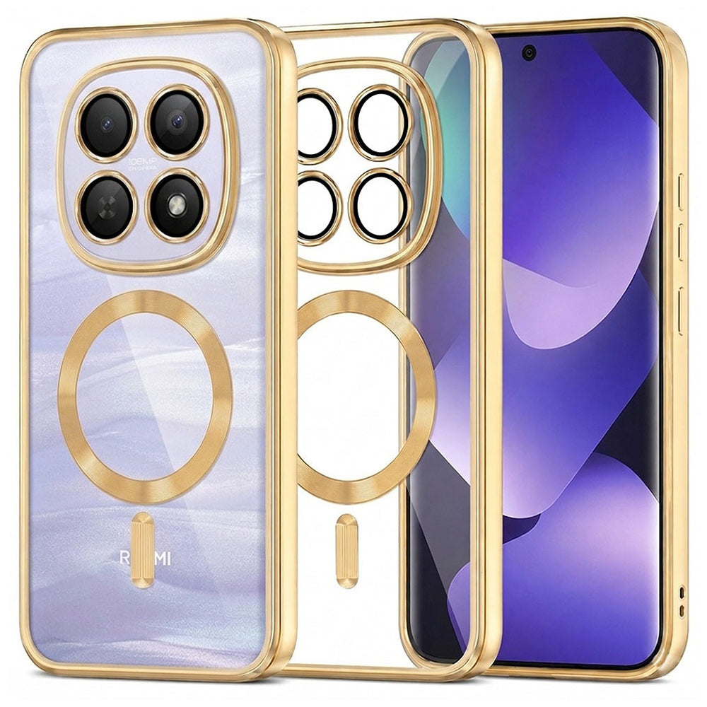 MagSafe ovitek za Xiaomi Poco M8 / Redmi Note 15 5G / Note 15 4G, Techsuit, Luxury Crystal, Zlata