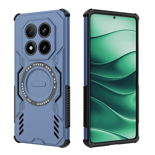 MagSafe ovitek za Xiaomi Poco X7 / Redmi Note 14 Pro 5G, Techsuit, ArmorMag, modra
