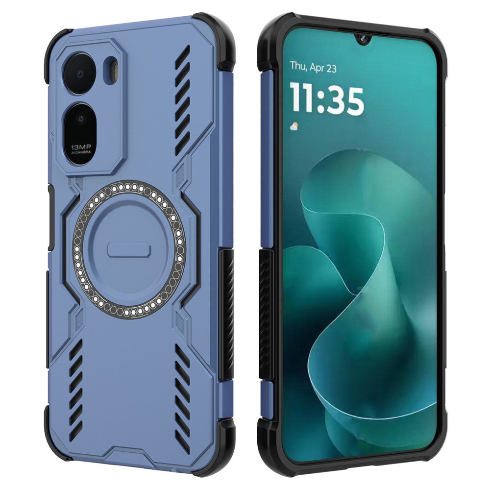 MagSafe ovitek za Xiaomi Redmi A7 Pro 4G, Techsuit, ArmorMag, modra