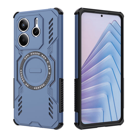 MagSafe ovitek za Xiaomi Redmi Note 14 5G, Techsuit, ArmorMag, modra