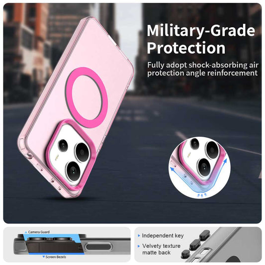 MagSafe ovitek za Xiaomi Redmi Note 14 5G, Techsuit, CandyCase, roza