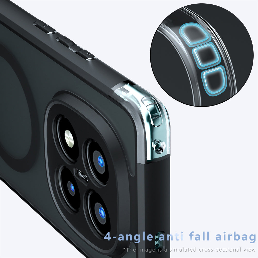 MagSafe ovitek za Xiaomi Redmi Note 14 Pro+ 5G, Techsuit, PureFrost, mat črn
