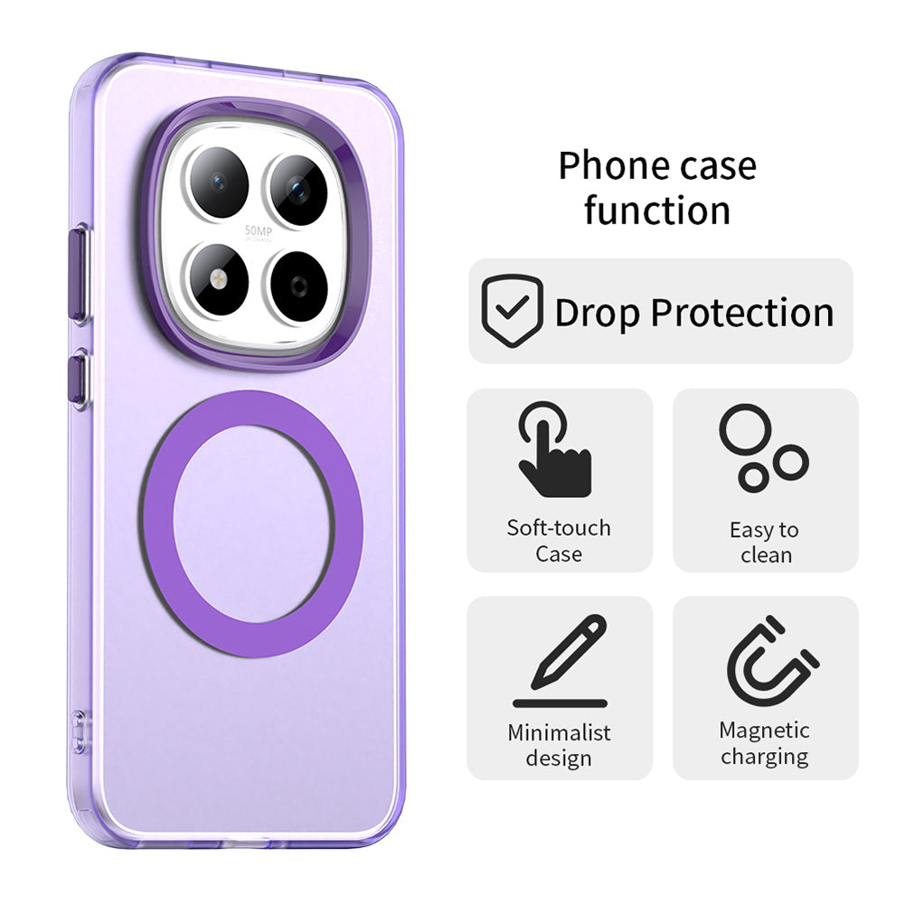 Ovitek MagSafe za Xiaomi Redmi Note 15 Pro 5G, Techsuit, CandyCase, Vijolična