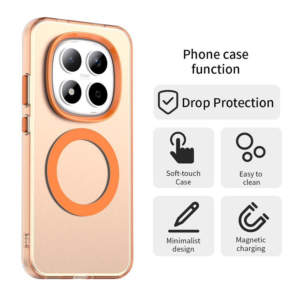 Ovitek MagSafe za Xiaomi Redmi Note 15 Pro 5G, Techsuit, CandyCase, Oranžen