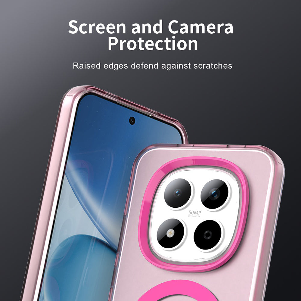 Ovitek MagSafe za Xiaomi Redmi Note 15 Pro 5G, Techsuit, CandyCase, Roza