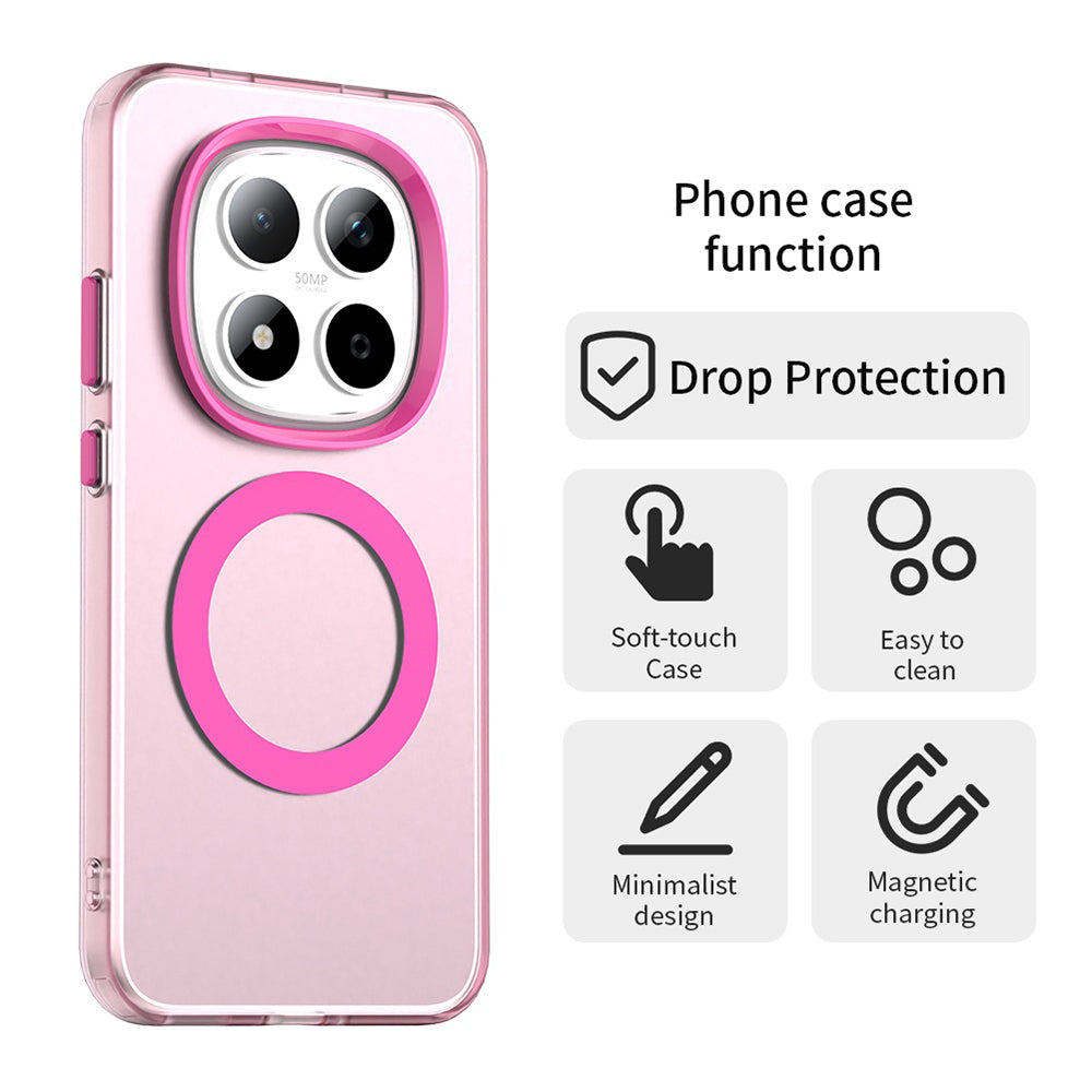 Ovitek MagSafe za Xiaomi Redmi Note 15 Pro 5G, Techsuit, CandyCase, Roza