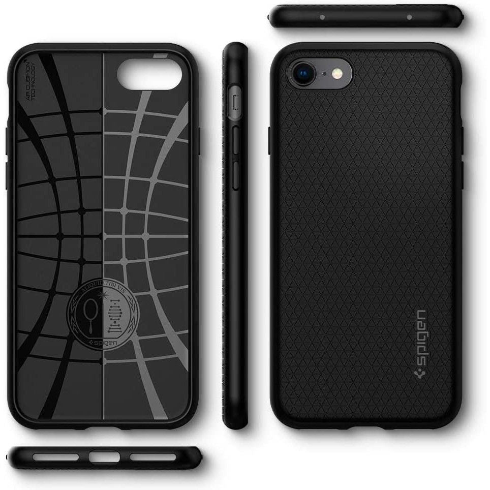 Ovitek za Apple iPhone SE (2022) / SE (2020) / 8 / 7, Spigen, Liquid Air, Črn 042CS20511