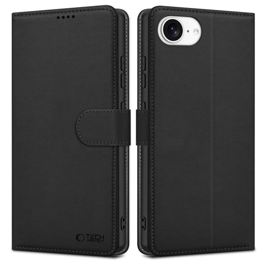 Ovitek za Apple iPhone 16e, Tech-Protect, Wallet, Črn