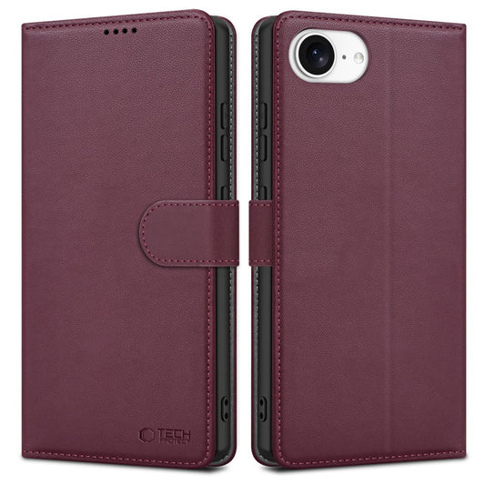 Ovitek za Apple iPhone 16e, Tech-Protect, Wallet, Češnjeva