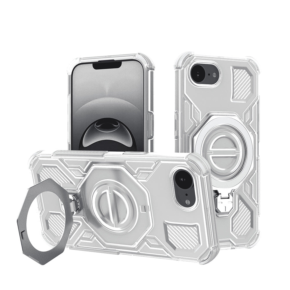 Ovitek za Apple iPhone 17e / 16e, Techsuit, Carbon Shield Pro, Bela
