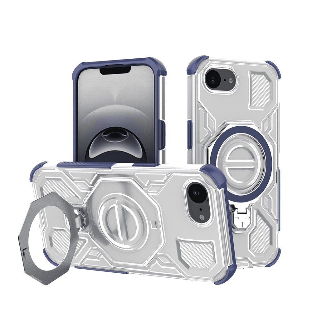 Ovitek za Apple iPhone 17e / 16e, Techsuit, Carbon Shield Pro, Modra