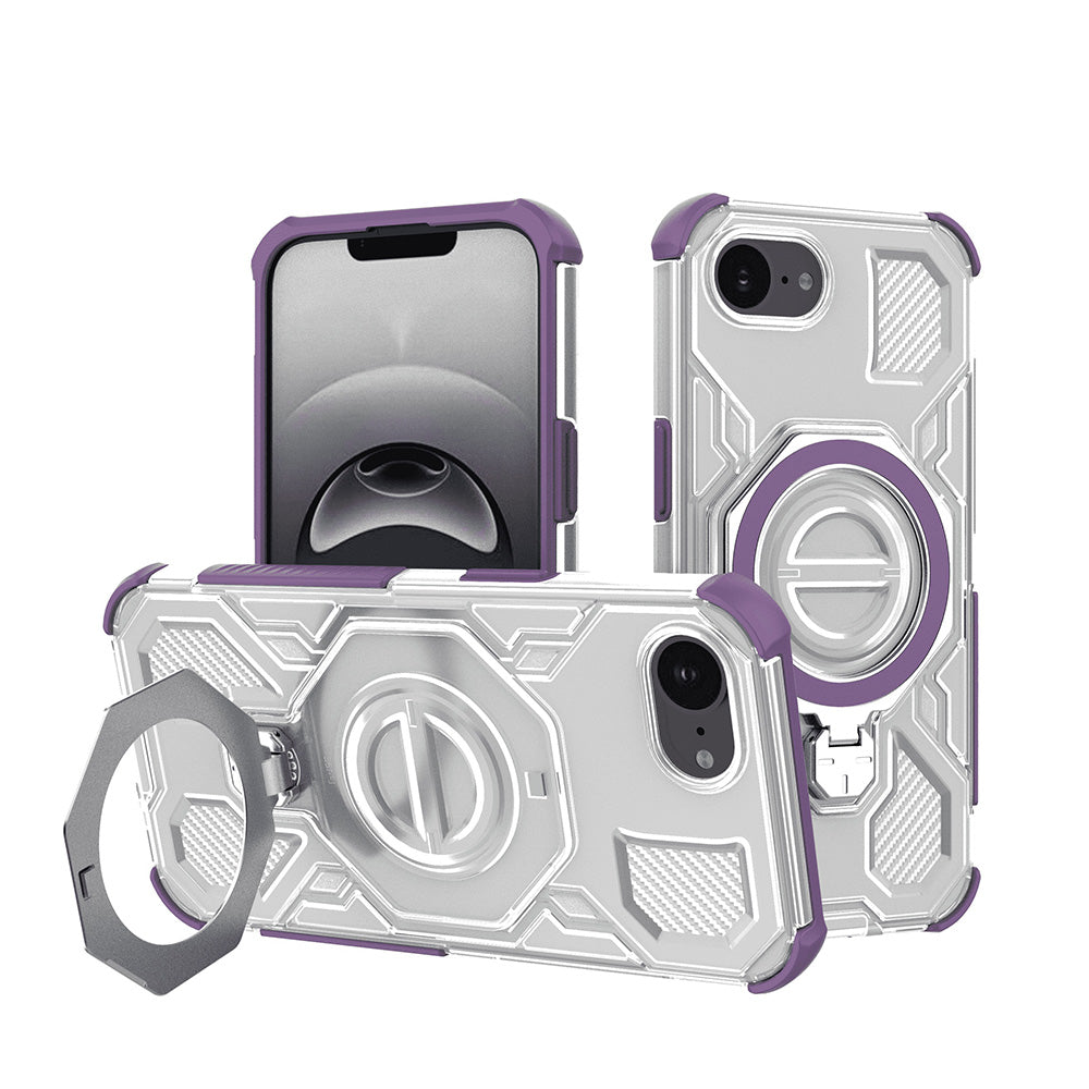 Ovitek za Apple iPhone 17e / 16e, Techsuit, Carbon Shield Pro, Vijoličen