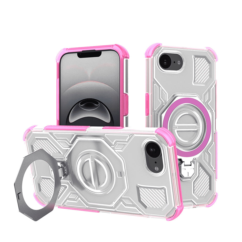 Ovitek za Apple iPhone 17e / 16e, Techsuit, Carbon Shield Pro, roza