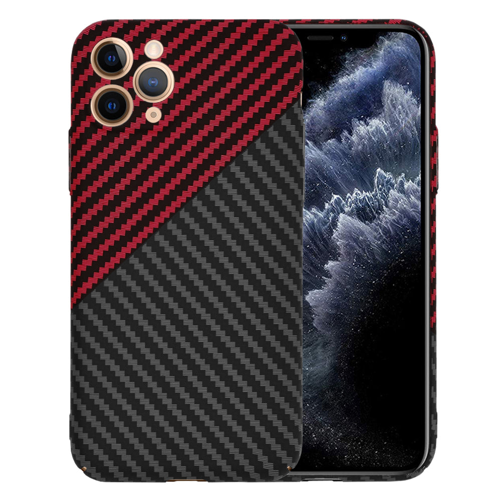 Ovitek za Apple iPhone 11 Pro, Techsuit, Carbonite FiberShell, Črno Rdeč