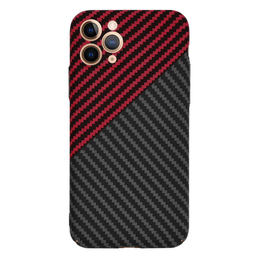 Ovitek za Apple iPhone 11 Pro, Techsuit, Carbonite FiberShell, Črno Rdeč
