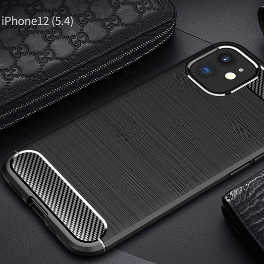 Ovitek za Apple iPhone 12 mini, Techsuit, Karbon, Črn