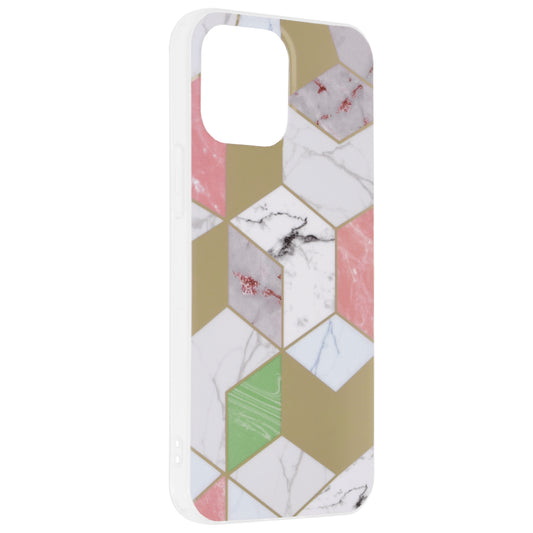 Ovitek za Apple iPhone 13 Pro Max, Techsuit, Marmor, Vijoličen