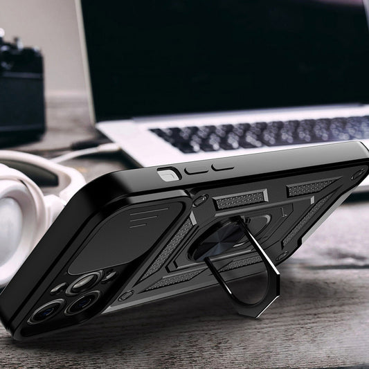 Ovitek za Apple iPhone 13, Techsuit, CamShield, Črn