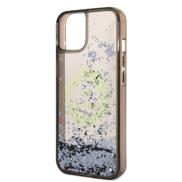 Ovitek za Apple iPhone 14, Karl Lagerfeld, Liquid Glitter RSG, Črn