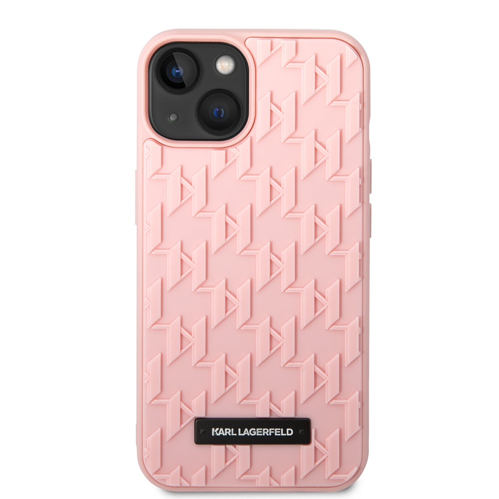 Ovitek za Apple iPhone 14 Plus, Karl Lagerfeld, 3D Monogram, Roza
