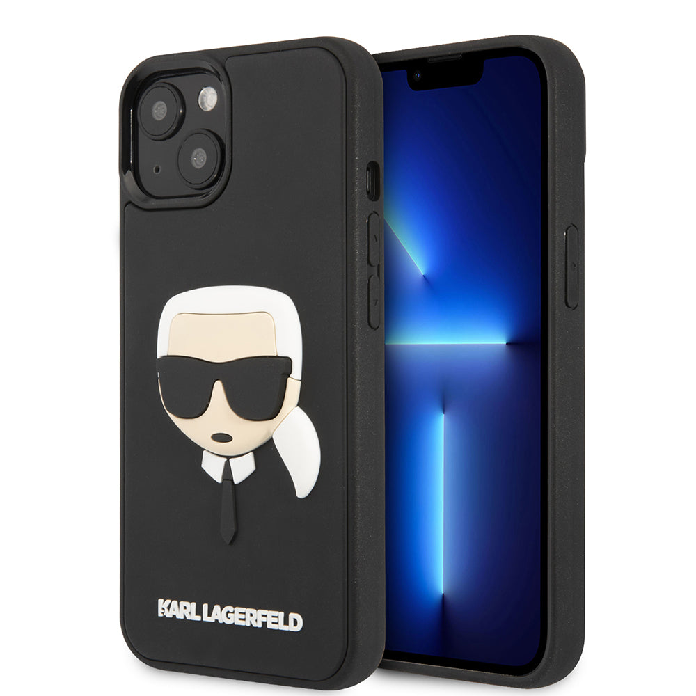 Ovitek za Apple iPhone 14 Plus, Karl Lagerfeld, 3D Rubber Karl's Head, črn.