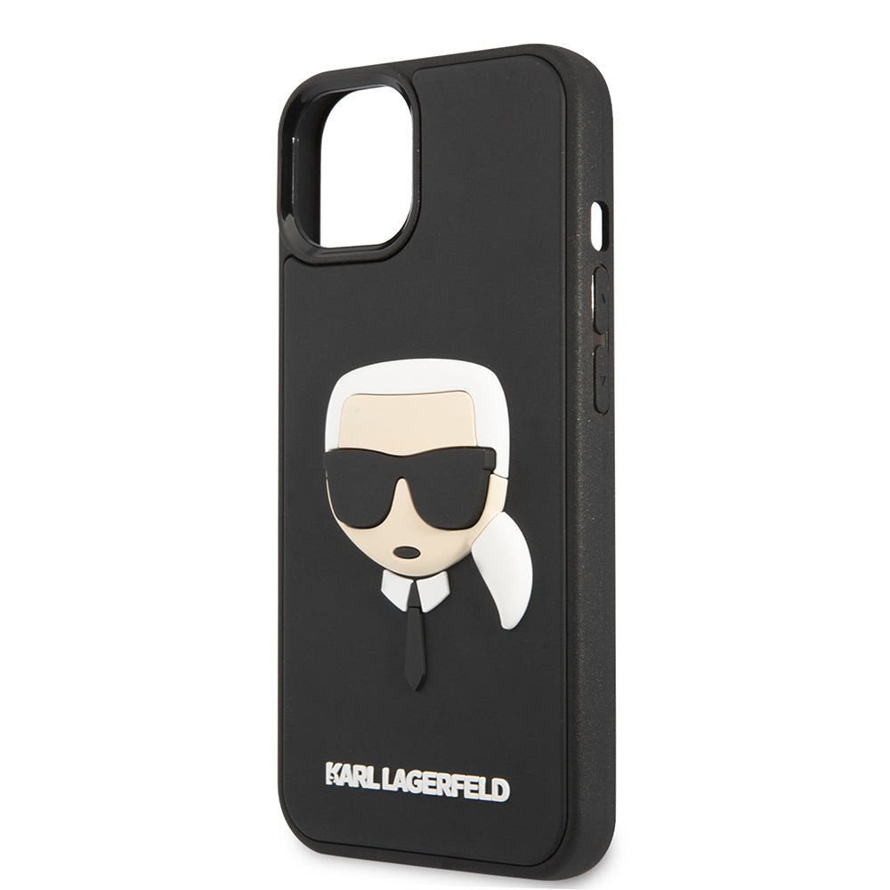 Ovitek za Apple iPhone 14 Plus, Karl Lagerfeld, 3D Rubber Karl's Head, črn.