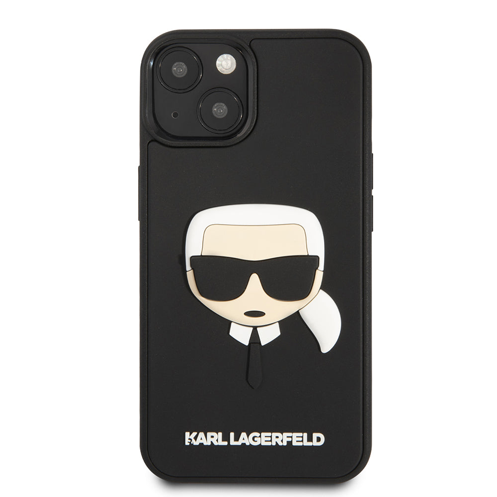 Ovitek za Apple iPhone 14 Plus, Karl Lagerfeld, 3D Rubber Karl's Head, črn.