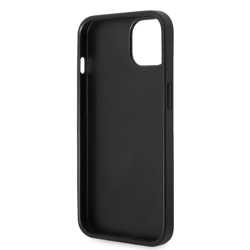 Ovitek za Apple iPhone 14 Plus, Karl Lagerfeld, Saffiano Karl's Head, Srebrn