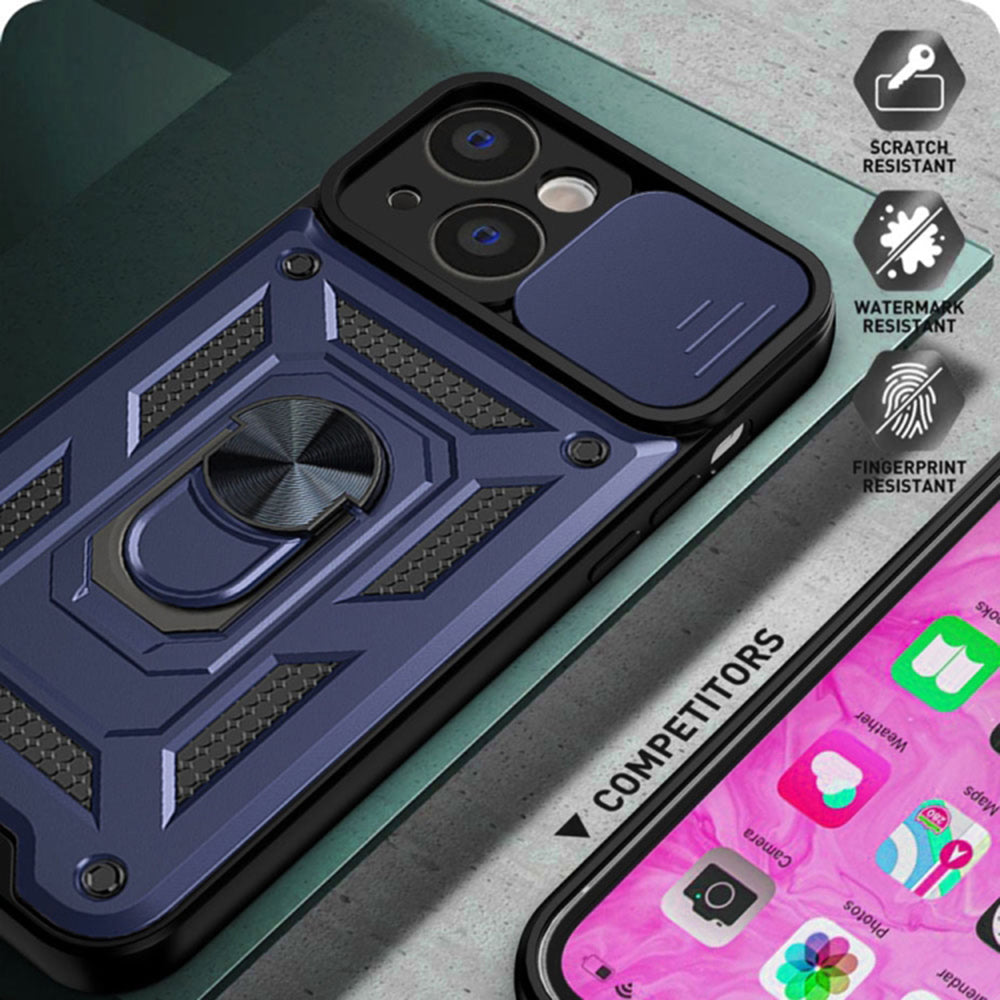Ovitek za Apple iPhone 14, Techsuit, CamShield, Modra
