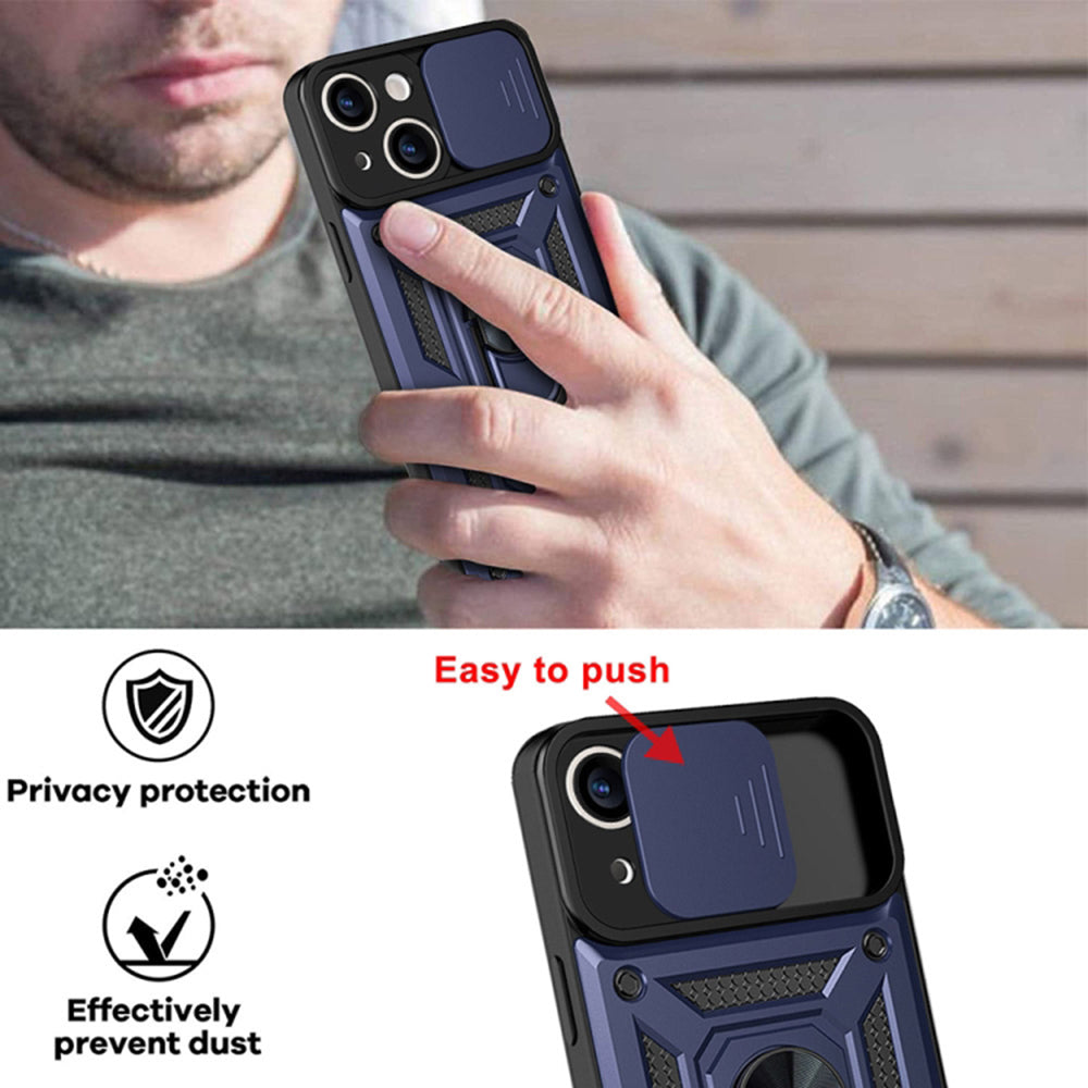 Ovitek za Apple iPhone 14, Techsuit, CamShield, Modra