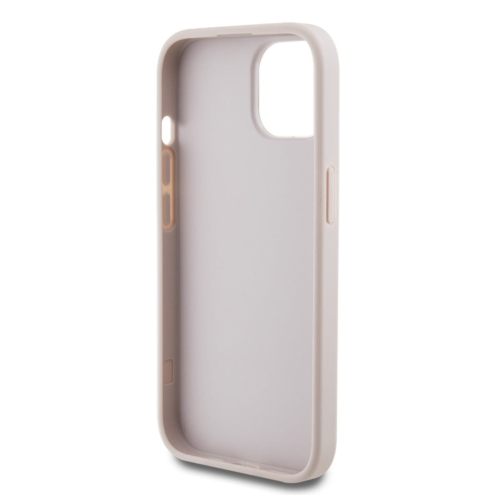Ovitek za Apple iPhone 15, Guess, 4G Metal Gold Logo, Roza