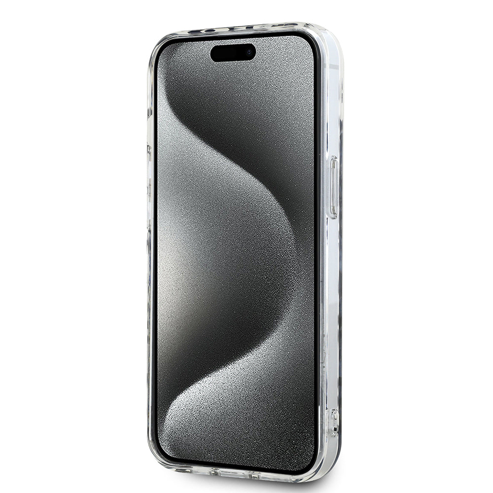 Ovitek za Apple iPhone 15, Karl Lagerfeld, IML Luxury Gold Fullover Logo, Zlat