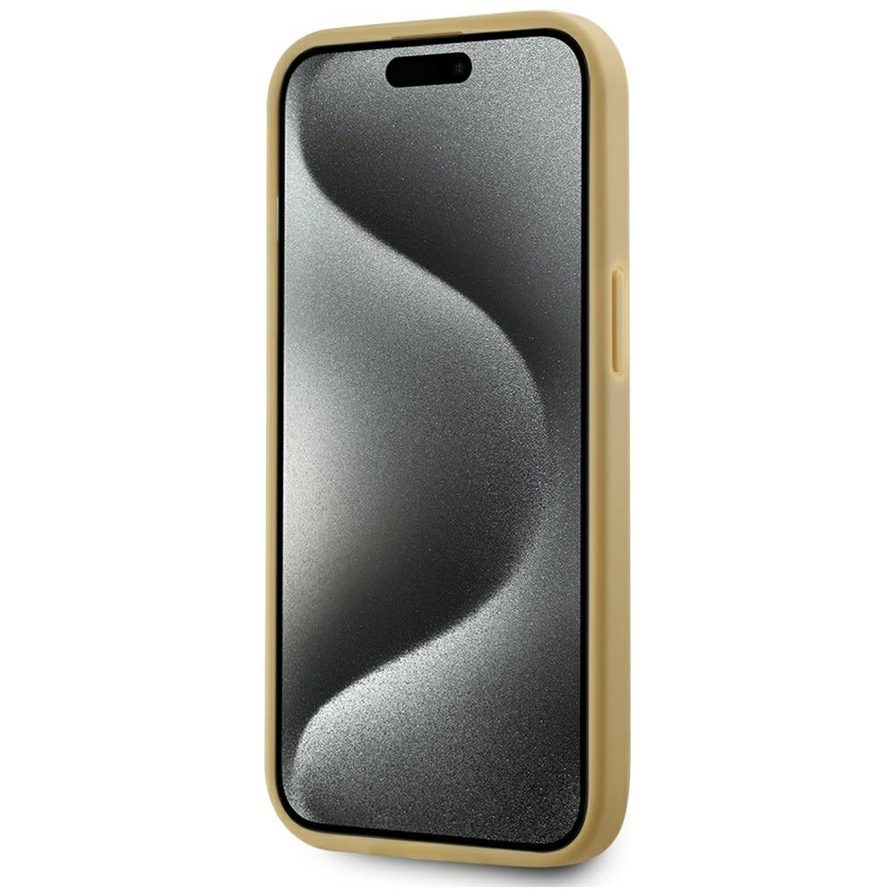 Ovitek za Apple iPhone 15, Karl Lagerfeld, Metal Signature, Zlat