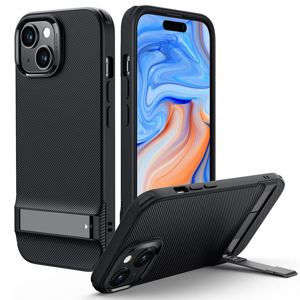 Ovitek za Apple iPhone 15 Plus, ESR, Air Shield Boost Kickstand, črn