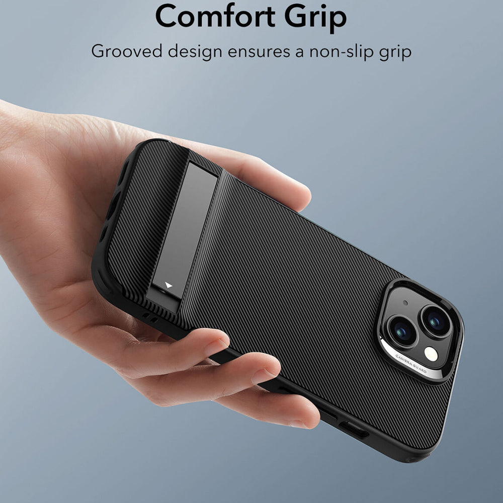 Ovitek za Apple iPhone 15 Plus, ESR, Air Shield Boost Kickstand, črn
