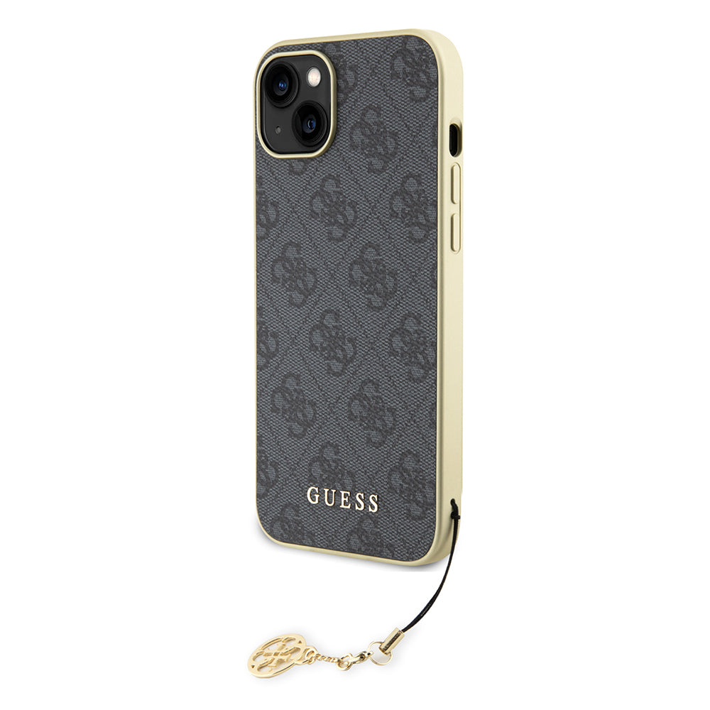 Ovitek za Apple iPhone 15 Plus, Guess, 4G Charm, Siva