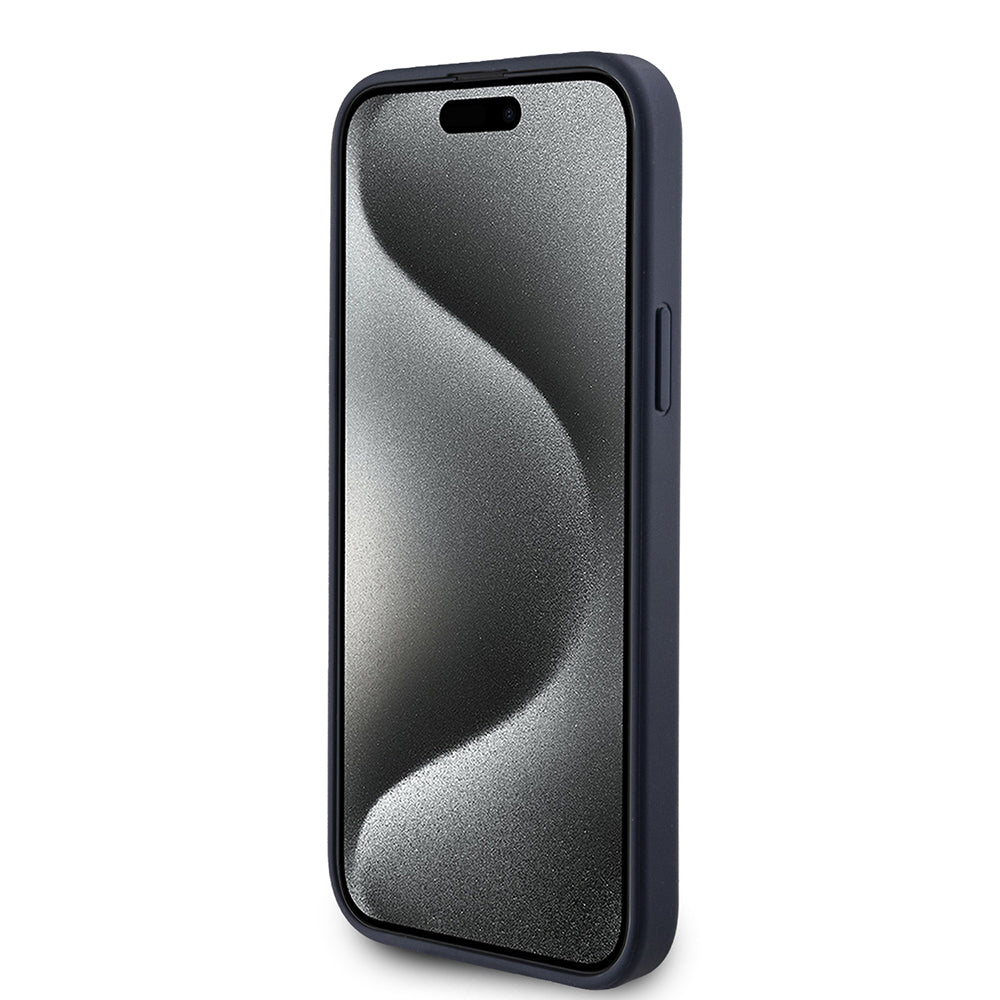 Ovitek za Apple iPhone 15 Plus, Guess, 4G Triangle Logo, Modra
