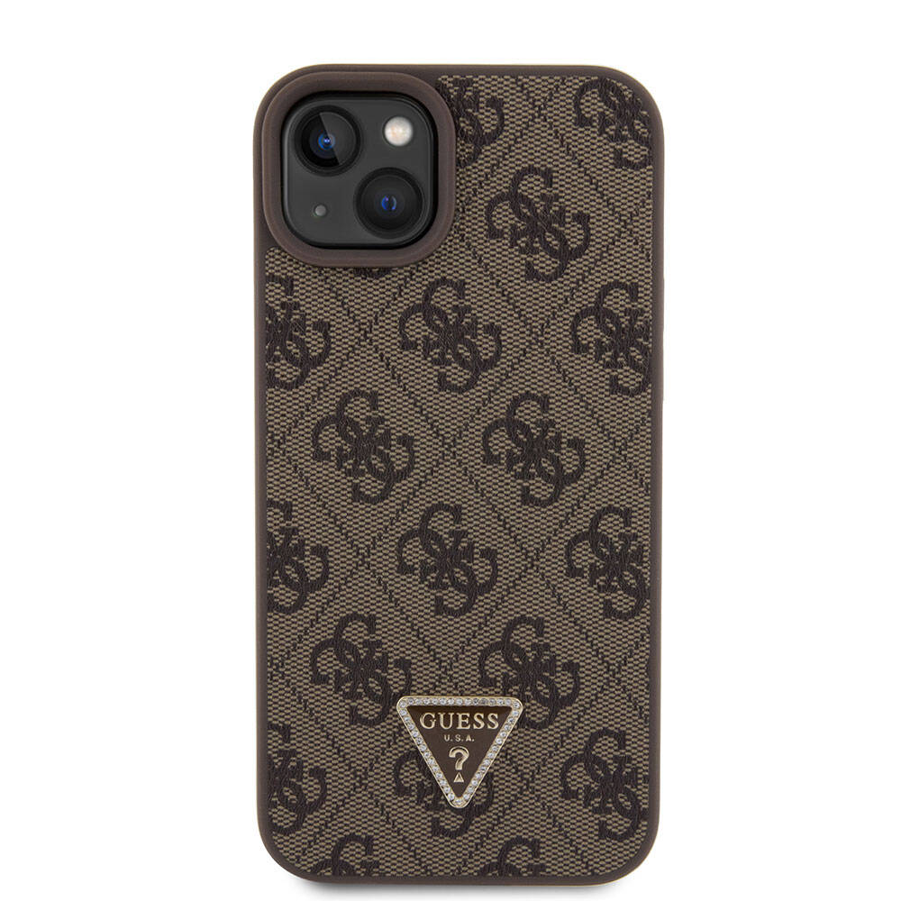 Ovitek za Apple iPhone 15 Plus, Guess, Crossbody 4G Metal Logo, Rjava