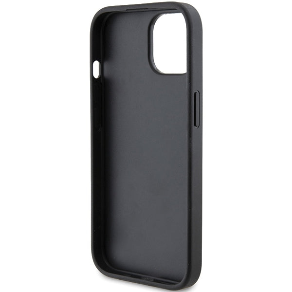 Ovitek za Apple iPhone 15 Plus, Karl Lagerfeld, Diagonal Quilted K Pattern, Črna