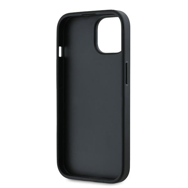 Ovitek za Apple iPhone 15 Plus, Karl Lagerfeld, Diagonal Quilted Script, Črn
