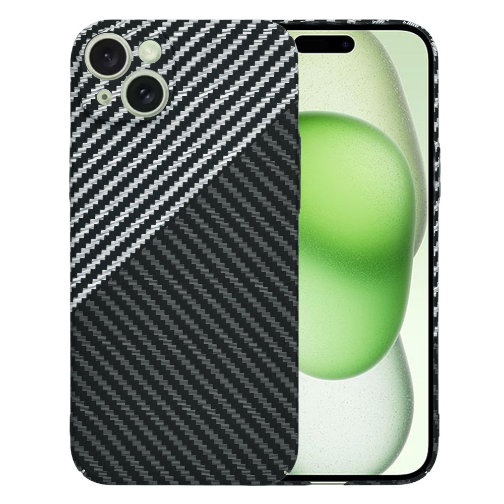 Ovitek za Apple iPhone 15 Plus, Techsuit, Carbonite FiberShell, Črno Siva