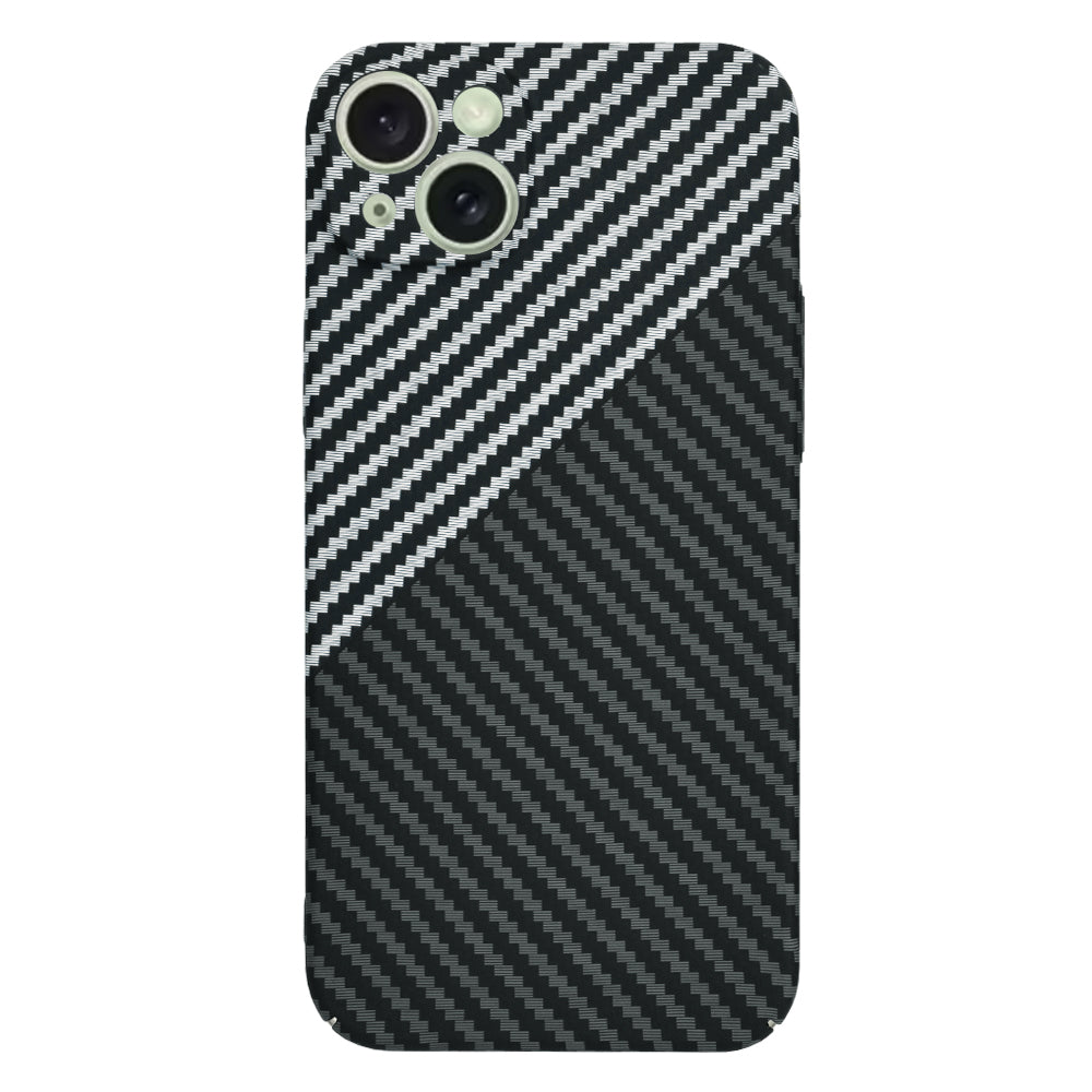 Ovitek za Apple iPhone 15 Plus, Techsuit, Carbonite FiberShell, Črno Siva