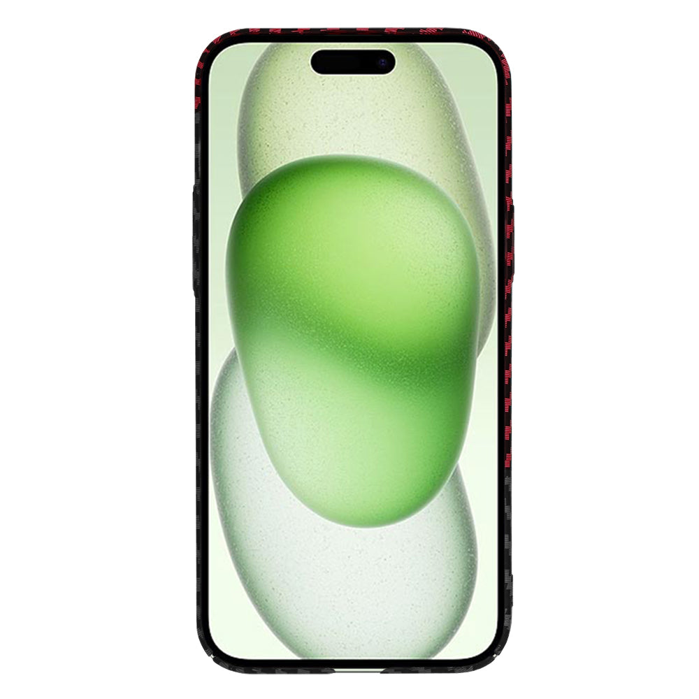 Ovitek za Apple iPhone 15 Plus, Techsuit, Carbonite FiberShell, Črno Rdeč