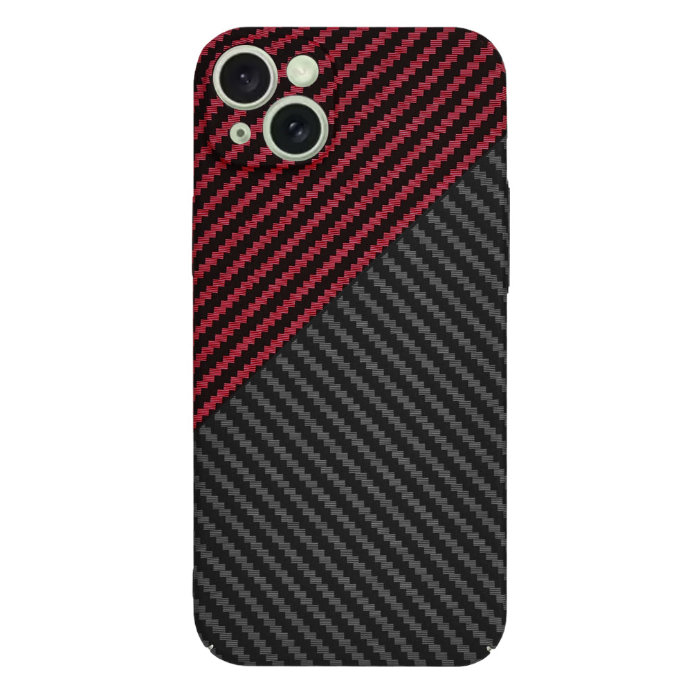 Ovitek za Apple iPhone 15 Plus, Techsuit, Carbonite FiberShell, Črno Rdeč
