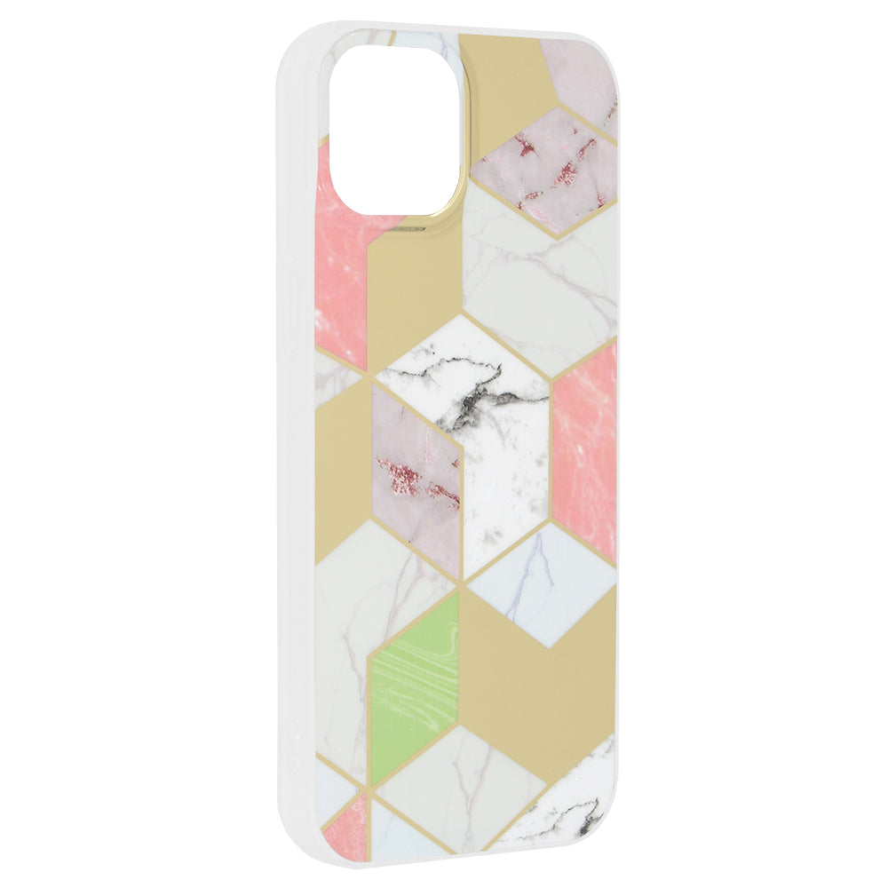 Ovitek za Apple iPhone 15 Plus, Techsuit, Marmor, Vijoličen