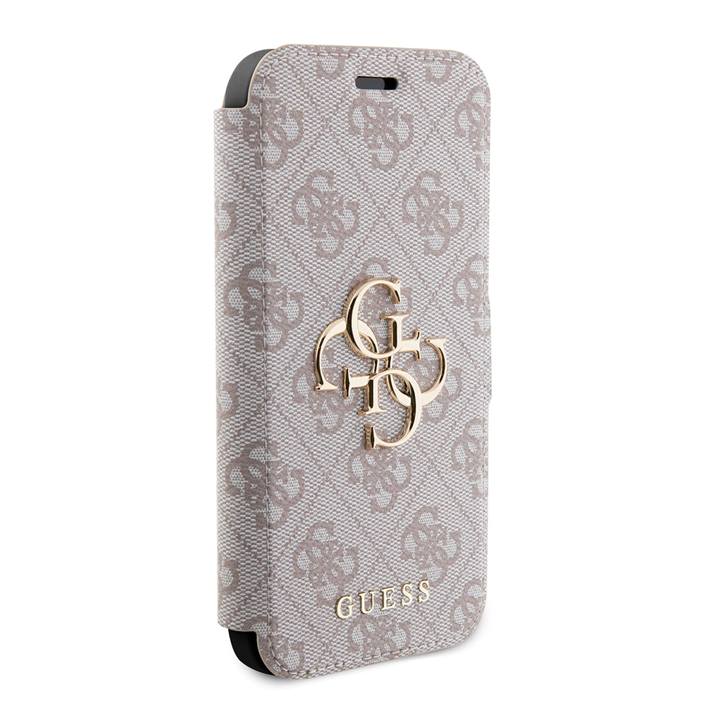 Ovitek za Apple iPhone 15 Pro, Guess, 4G Book, Roza