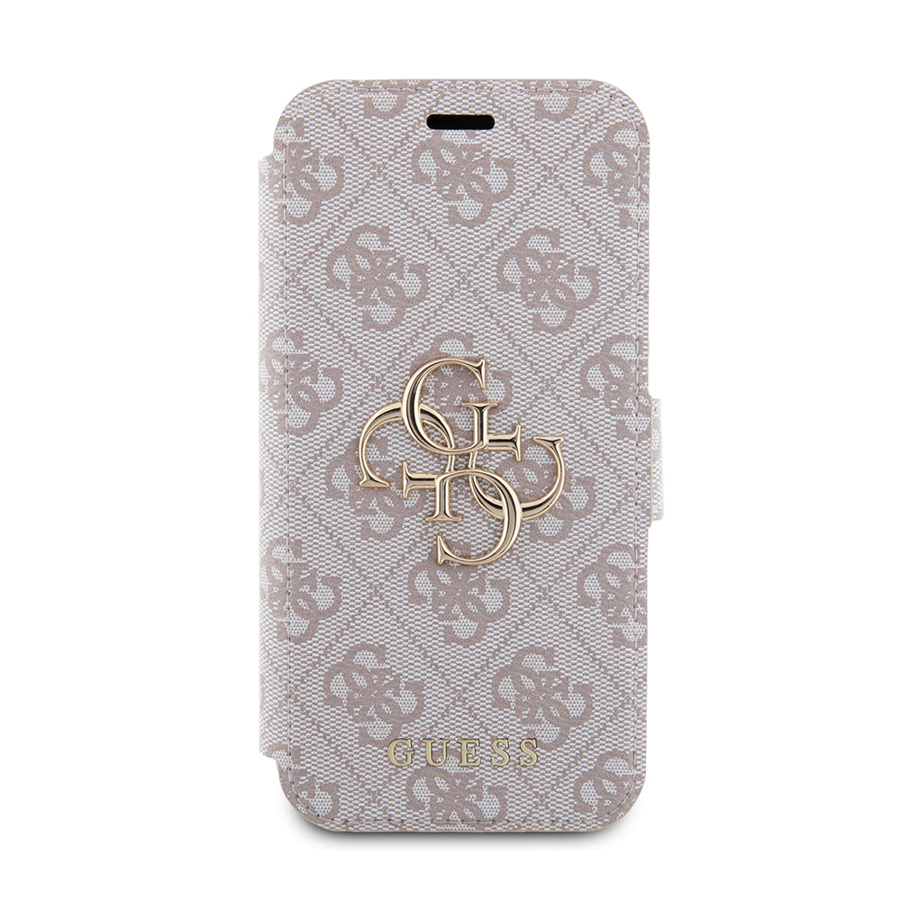 Ovitek za Apple iPhone 15 Pro, Guess, 4G Book, Roza