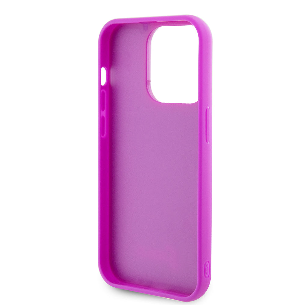 Ovitek za Apple iPhone 15 Pro, Guess, Disco Metal Script, Fuksija