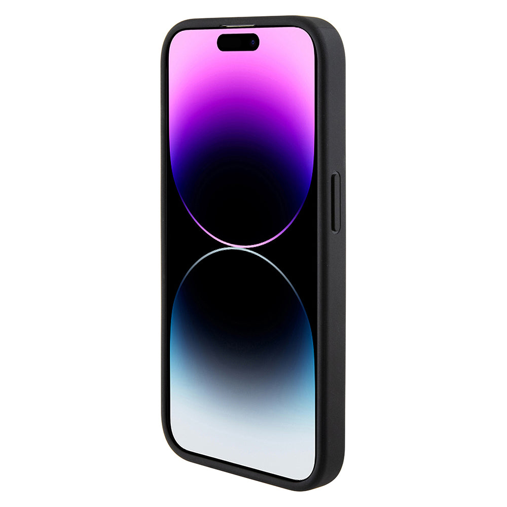 Ovitek za Apple iPhone 15 Pro, Guess, Grip Stand 4G Triangle Strass, črn